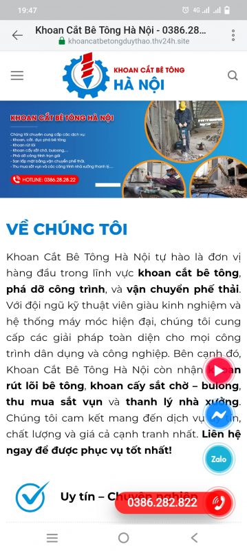 Khoan Cắt Bê Tông Hà Nội